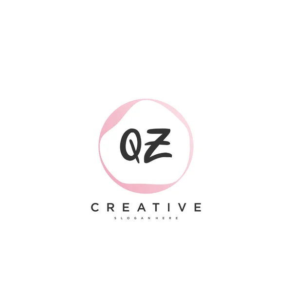 Beauty Vector Logo Iniziale Calligrafia Logo Art Design Firma Iniziale — Vettoriale Stock