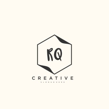 RQ Beauty vector initial logo, handwriting logo art design of initial signature, wedding, fashion, jewerly, boutique, floral and botanical with creative template for any company or business.