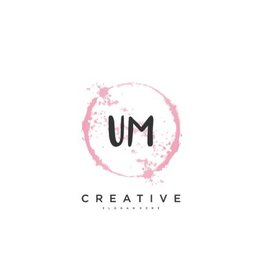 Başlangıçtaki imza, düğün, moda, mücevher, butik, çiçek ve botanik gibi yaratıcı şablona sahip ilk logo, el yazısı sanat tasarımı..