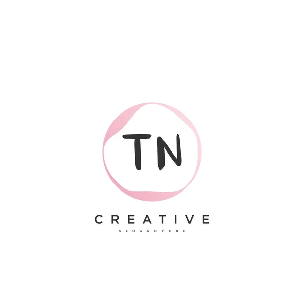 Beauty Logo Vectoriel Initial Logo Écriture Design Art Signature Initiale — Image vectorielle