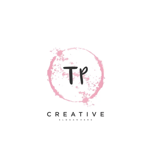 Beauty Vector Eerste Logo Handschrift Logo Art Design Van Eerste — Stockvector