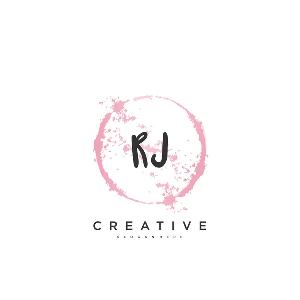 Beauty Vector Initial Logo Handwriting Logo Art Design Initial Signature — ストックベクタ