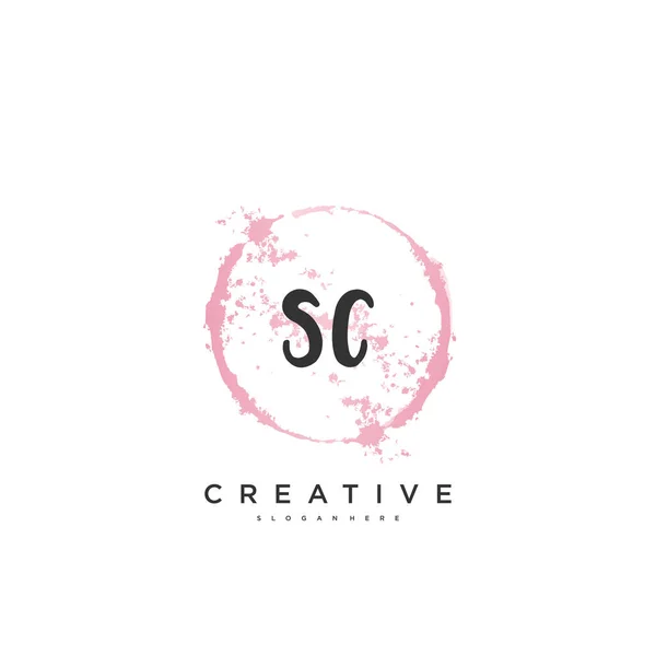 Beauty Vector Eerste Logo Handschrift Logo Art Design Van Eerste — Stockvector