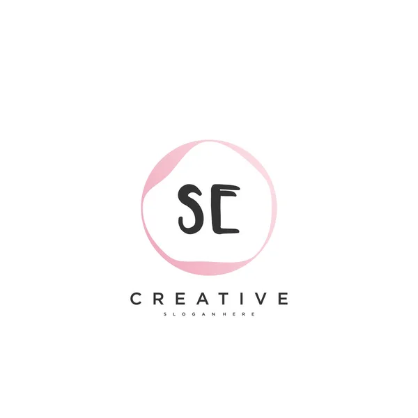 Beauty Vector Eerste Logo Handschrift Logo Art Design Van Eerste — Stockvector