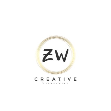 ZW Güzellik vektörü ilk logosu, ilk imzanın el yazısı sanat tasarımı, düğün, moda, mücevher, butik, çiçek ve botanik, herhangi bir şirket veya işletme için yaratıcı şablona sahip..