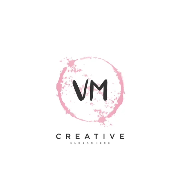 Beauty Vector Initial Logo Handwriting Logo Art Design Initial Signature — 图库矢量图片