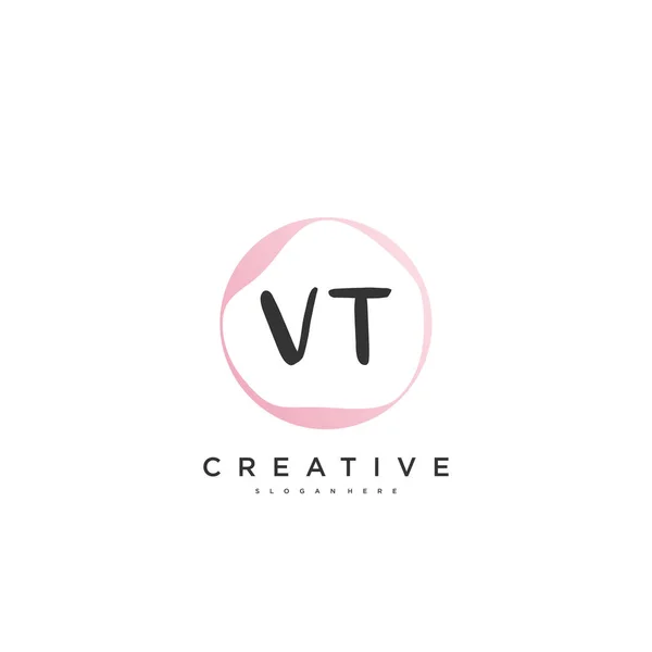 Beauty Vector Initial Logo Handwriting Logo Art Design Initial Signature — 图库矢量图片