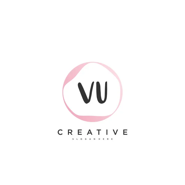 Beauty Vector Initial Logo Handwriting Logo Art Design Initial Signature — 图库矢量图片