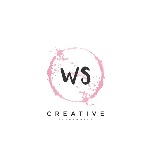 Beauty Vector Initial Logo Handwriting Logo Art Design Initial Signature — Image vectorielle