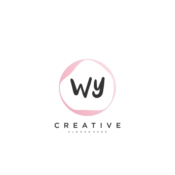 Beauty Vector Initial Logo Handwriting Logo Art Design Initial Signature — Wektor stockowy