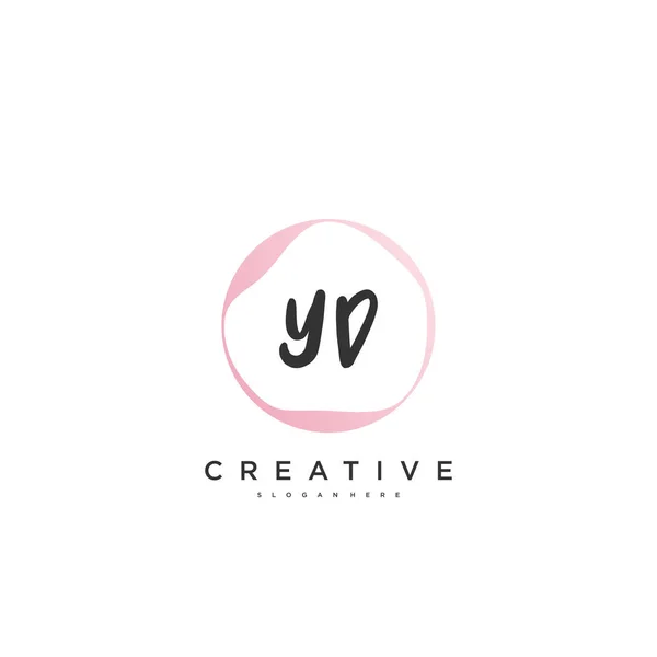 Beauty Vector Initial Logo Handwriting Logo Art Design Initial Signature — 图库矢量图片