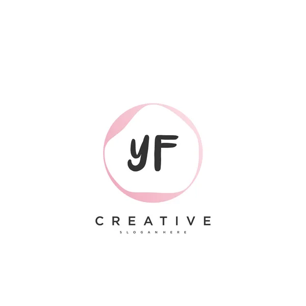 Beauty Vector Initial Logo Handwriting Logo Art Design Initial Signature — Vettoriale Stock