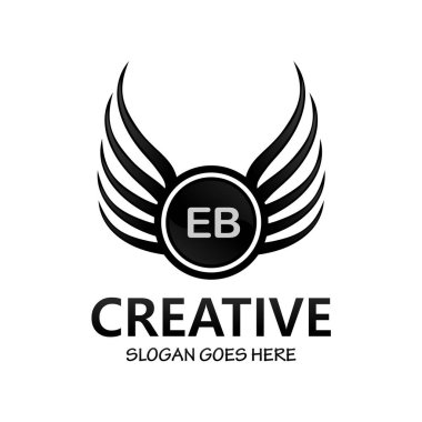 Kraliyet Konforlu Logo Şablonu ile EB Harfi Paraftı.