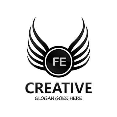 FE Harf Parafı Kraliyet Lüks Logo Şablonu.