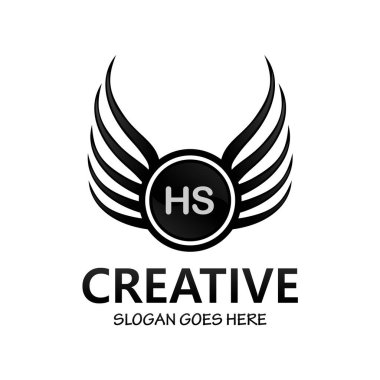 Kraliyet Konforlu Logo Şablonu ile HS Harf Paraftı.