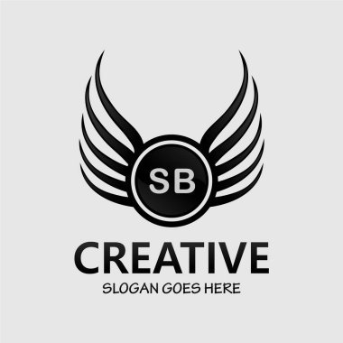 Kraliyet Lüks Logo Şablonu ile SB Harf Paraftı.