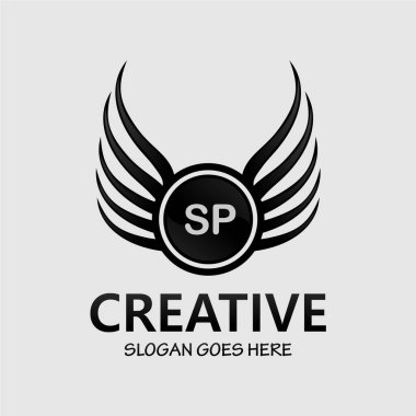 Kraliyet Konforlu Logo Şablonu ile SP Harf Paraftı.