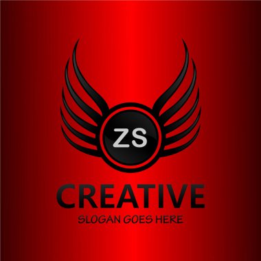 Kraliyet Konforlu Logo Şablonu ile ZS Harfi Baş harfleri.