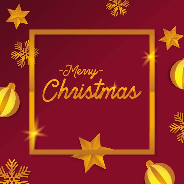 Pankart meydanı Mutlu Noeller Top, kar tanesi, yıldız