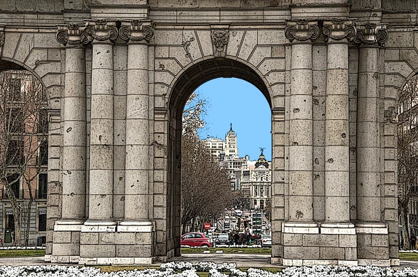 Puerta de alcala Madrid — Stock Photo, Image