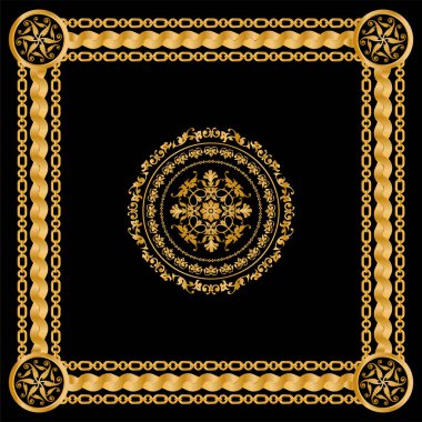 Değerli taşlar, altın zincirler ve incilerle süslenmiş kusursuz desenler..