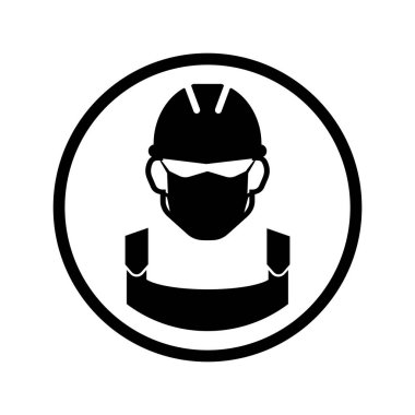 Bir inşaat işçisinin vektör çizimi