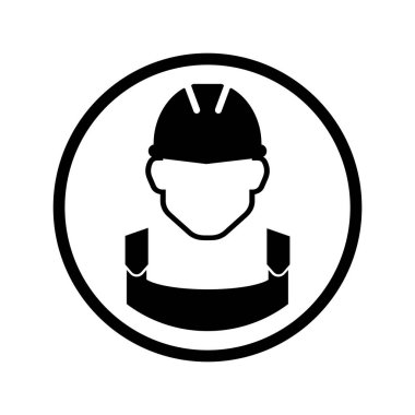 Bir inşaat işçisinin vektör çizimi