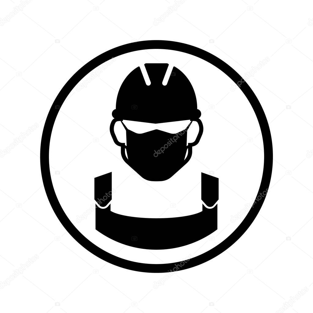 Vector illustration of a construction worker