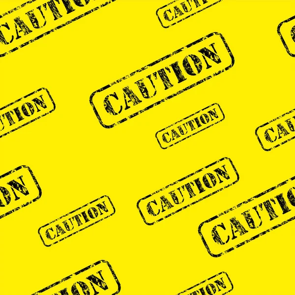 Seamless Pattern Caution Sign — Stock Vector