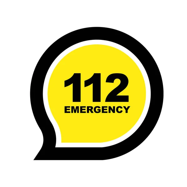 112緊急標識ベクトル — ストックベクタ