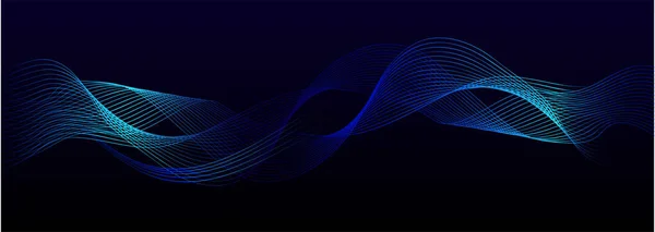 Humo Azul Sobre Negro — Vector de stock