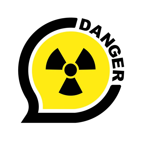 Radiation Warning Sign Icon — Stock Vector