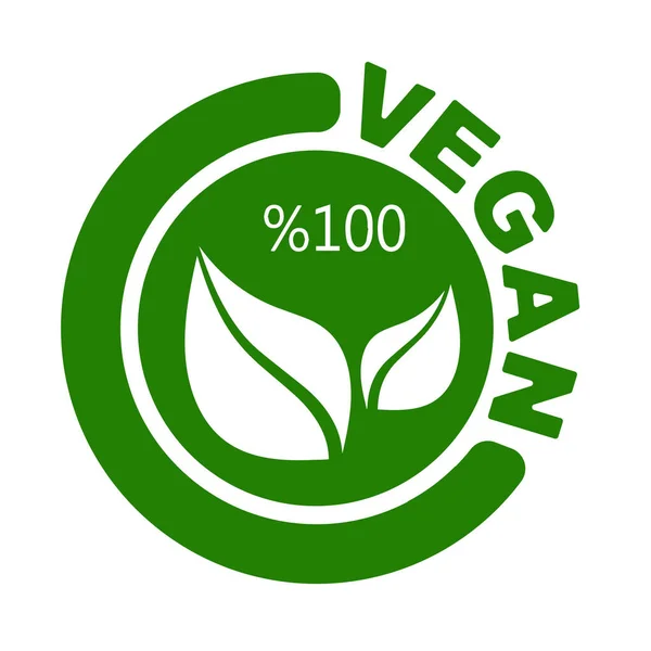 Ícone Vegan Fundo Branco — Vetor de Stock