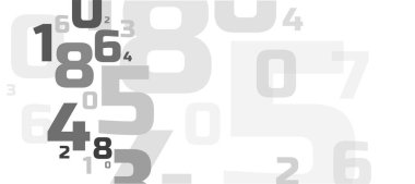 Sayılarla yaratıcı ve modern arkaplan.