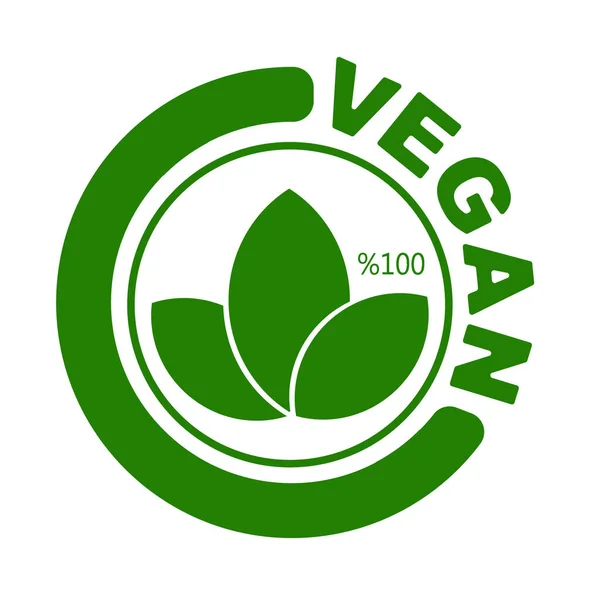 Ícone Vegan Fundo Branco — Vetor de Stock