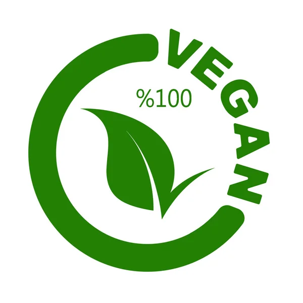 Ícone Vegan Fundo Branco — Vetor de Stock