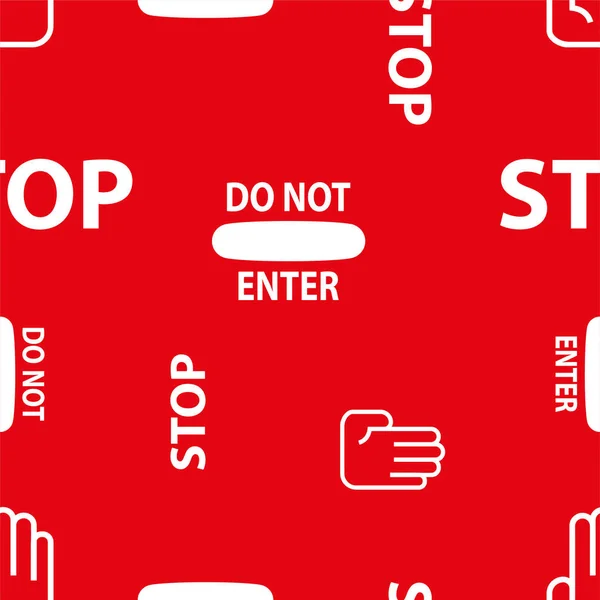 Nahtloses Muster Mit Stop Symbol — Stockvektor