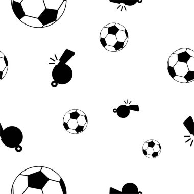 Futbol toplarıyla şirin, pürüzsüz desen..
