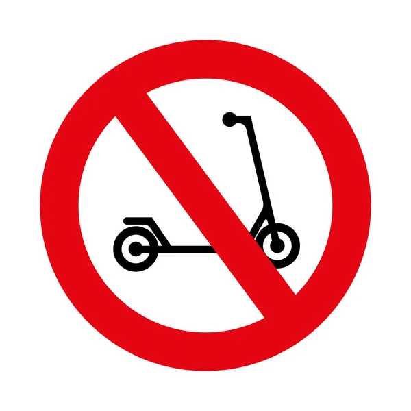 Scooter Sign White Background — Stock Vector