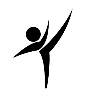 Beyaz arkaplanda spor insanları simgesi