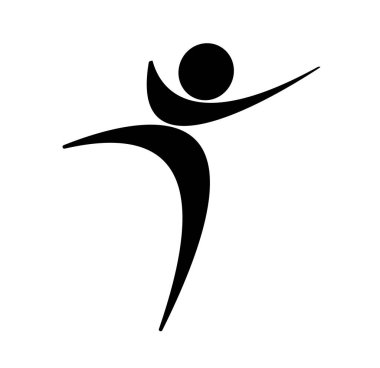 Beyaz arkaplanda spor insanları simgesi