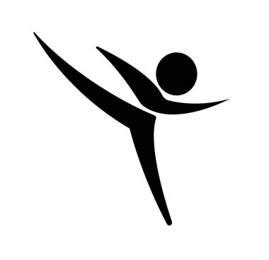 Beyaz arkaplanda spor insanları simgesi