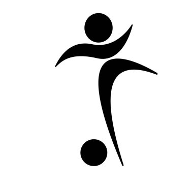 Beyaz arkaplanda spor insanları simgesi