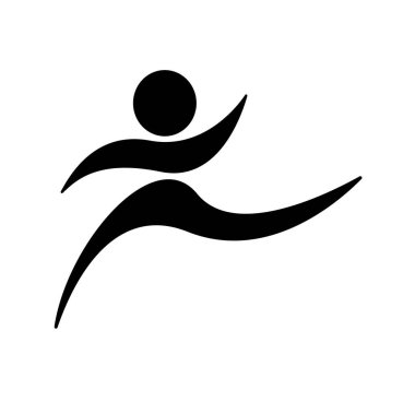 Beyaz arkaplanda spor insanları simgesi