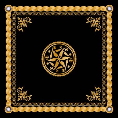 Değerli taşlar, altın zincirler ve incilerle süslenmiş kusursuz desenler..