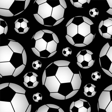Futbol toplarıyla şirin, pürüzsüz desen..