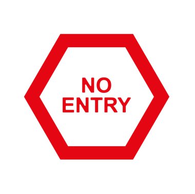 Beyaz arka planda dur işareti. Vektör simgesi.