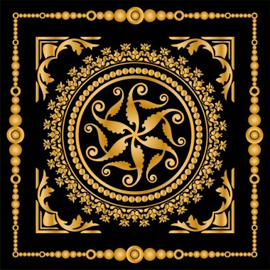 Değerli taşlar, altın zincirler ve incilerle süslenmiş kusursuz desenler..