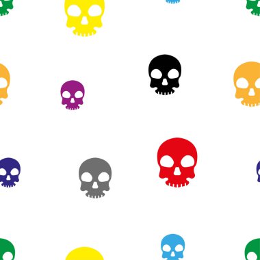 Kafatası simgesi ile kusursuz desen