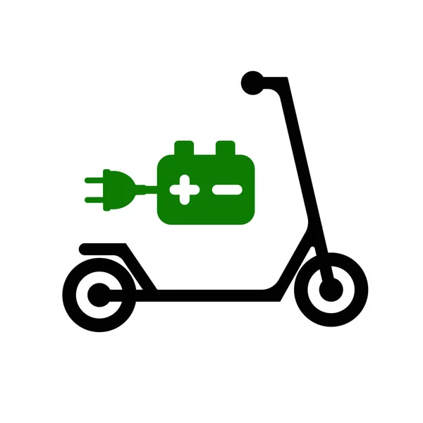 Scooter Pictogram Witte Achtergrond — Stockvector